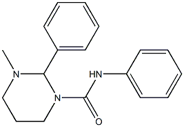 1-Methyl-2-phenyl-3-(phenylcarbamoyl)hexahydropyrimidine Struktur