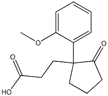 1-(o-Methoxyphenyl)-2-oxocyclopentanepropionic acid Struktur