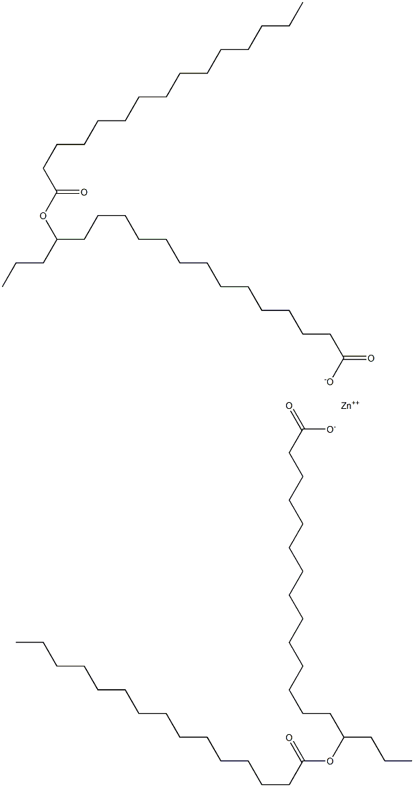 Bis(15-pentadecanoyloxystearic acid)zinc salt Struktur