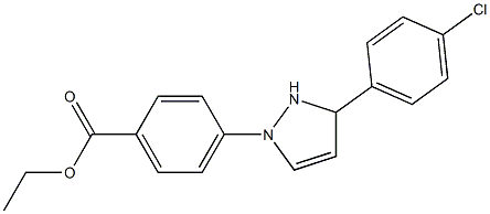 4-[3-(4-Chlorophenyl)-4-pyrazolin-1-yl]benzoic acid ethyl ester Struktur