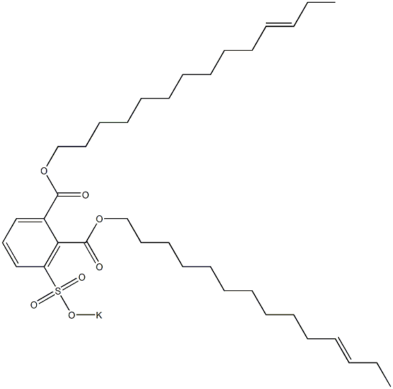 3-(Potassiosulfo)phthalic acid di(11-tetradecenyl) ester Struktur