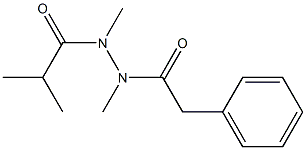 N,N'-Dimethyl-N'-(2-methylpropionyl)-2-phenylacetic acid hydrazide Struktur