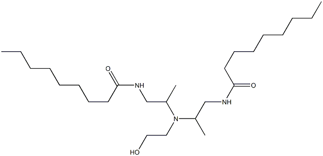 N,N'-[2-Hydroxyethyliminobis(2-methyl-2,1-ethanediyl)]bis(nonanamide) Struktur