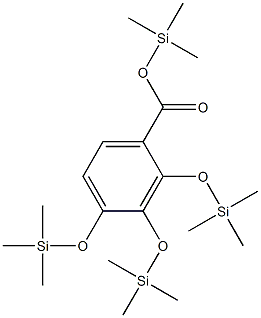 2,3,4-Tris(trimethylsilyloxy)benzoic acid trimethylsilyl ester Struktur