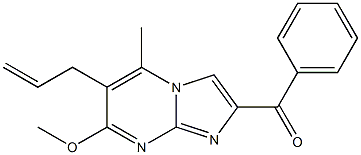 2-Benzoyl-7-methoxy-5-methyl-6-(2-propenyl)imidazo[1,2-a]pyrimidine Struktur