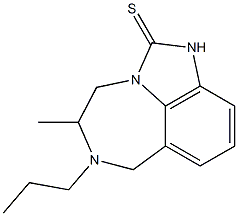 6-Propyl-4,5,6,7-tetrahydro-5-methylimidazo[4,5,1-jk][1,4]benzodiazepine-2(1H)-thione Struktur