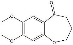 7,8-Dimethoxy-3,4-dihydro-1-benzoxepin-5(2H)-one Struktur