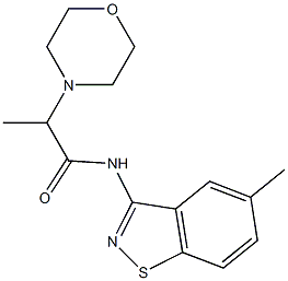 N-(5-Methyl-1,2-benzisothiazol-3-yl)-2-(4-morpholinyl)propanamide Struktur