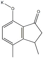 3,4-Dimethyl-7-(potassiooxy)-1-indanone Struktur