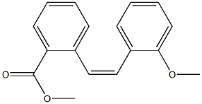 (Z)-2'-Methoxystilbene-2-carboxylic acid methyl ester Struktur