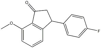 2,3-Dihydro-7-methoxy-3-(4-fluorophenyl)-1H-inden-1-one Struktur