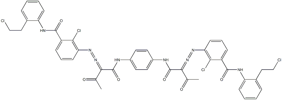 3,3'-[1,4-Phenylenebis[iminocarbonyl(acetylmethylene)azo]]bis[N-[2-(2-chloroethyl)phenyl]-2-chlorobenzamide] Struktur