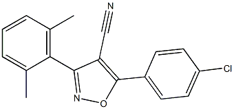 5-(4-Chlorophenyl)-3-(2,6-dimethylphenyl)-isoxazole-4-carbonitrile Struktur