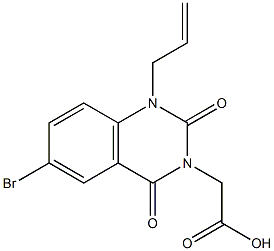 1-(2-Propenyl)-1,2,3,4-tetrahydro-6-bromo-2,4-dioxoquinazoline-3-acetic acid Struktur