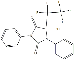 5-Hydroxy-5-(pentafluoroethyl)-1,3-diphenyl-1H-imidazole-2,4(3H,5H)-dione Struktur