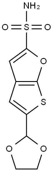 5-(1,3-Dioxolan-2-yl)thieno[2,3-b]furan-2-sulfonamide Struktur