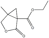 5-Methyl-2-oxo-3-oxabicyclo[3.1.0]hexane-1-carboxylic acid ethyl ester Struktur