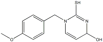 1,4-Dihydro-2-mercapto-1-(4-methoxybenzyl)pyrimidin-4-ol Struktur