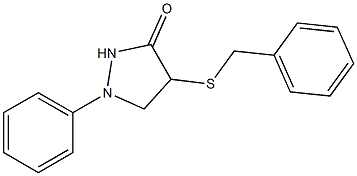 1-Phenyl-4-benzylthiopyrazolidin-3-one Struktur