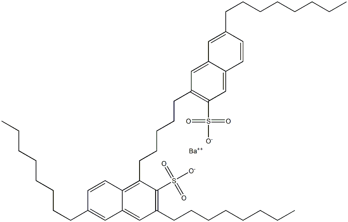 Bis(3,6-dioctyl-2-naphthalenesulfonic acid)barium salt Struktur