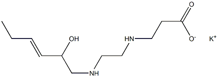 3-[N-[2-[N-(2-Hydroxy-3-hexenyl)amino]ethyl]amino]propionic acid potassium salt Struktur