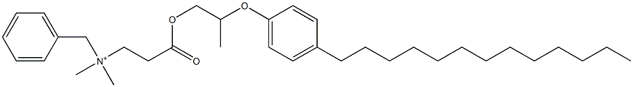 N,N-Dimethyl-N-benzyl-N-[2-[[2-(4-tridecylphenyloxy)propyl]oxycarbonyl]ethyl]aminium Struktur