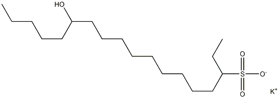 13-Hydroxyoctadecane-3-sulfonic acid potassium salt Struktur