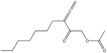 Acetic acid 3-ethenylidene-2-oxodecyl ester Struktur