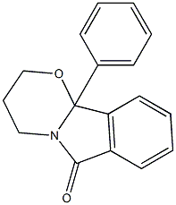 3,4-Dihydro-10b-phenyl-2H-[1,3]oxazino[2,3-a]isoindol-6(10bH)-one Struktur