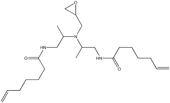 N,N-Bis[2-(6-heptenoylamino)-1-methylethyl]glycidylamine Struktur