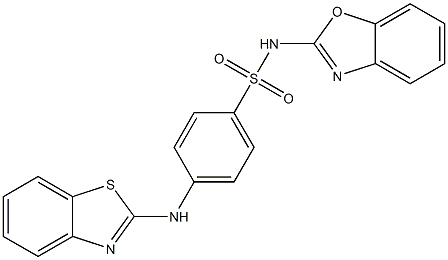 4-[(2-Benzothiazolyl)amino]-N-(benzoxazol-2-yl)benzenesulfonamide Struktur