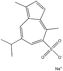 1,4-Dimethyl-7-(1-methylethyl)-5-azulenesulfonic acid sodium salt Struktur