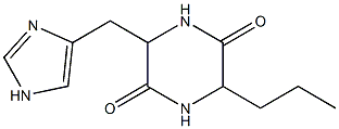 3-[(1H-Imidazol-4-yl)methyl]-6-propyl-1,3,4,6-tetrahydropyrazine-2,5-dione Struktur