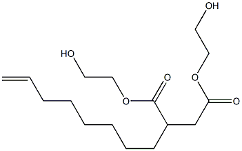 2-(7-Octenyl)succinic acid bis(2-hydroxyethyl) ester Struktur