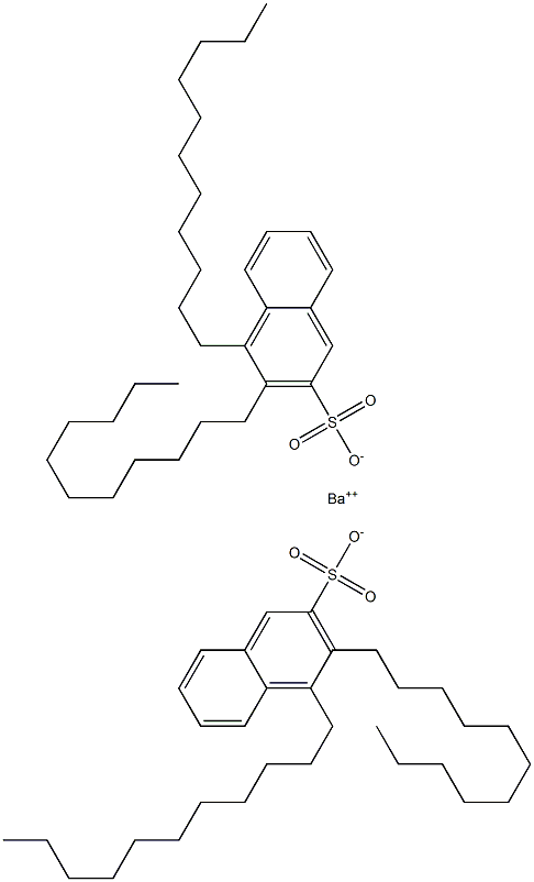 Bis(3,4-diundecyl-2-naphthalenesulfonic acid)barium salt Struktur