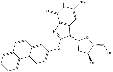 8-[(Phenanthren-2-yl)amino]-2'-deoxyguanosine Struktur