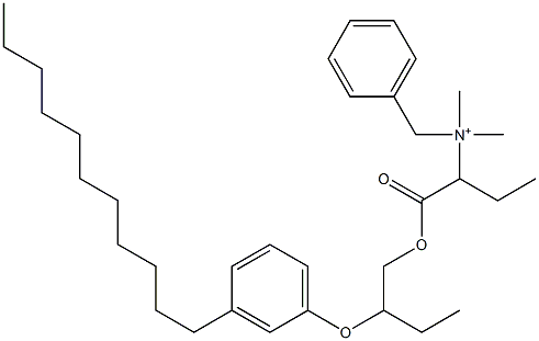 N,N-Dimethyl-N-benzyl-N-[1-[[2-(3-undecylphenyloxy)butyl]oxycarbonyl]propyl]aminium Struktur