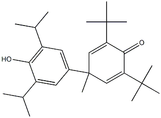 2,6-Di-tert-butyl-4-methyl-4-(4-hydroxy-3,5-diisopropylphenyl)-2,5-cyclohexadien-1-one Struktur