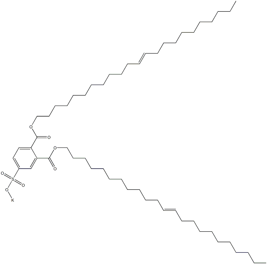 4-(Potassiosulfo)phthalic acid di(12-tricosenyl) ester Struktur