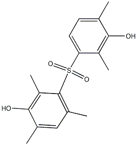 3,3'-Dihydroxy-2,2',4,4',6-pentamethyl[sulfonylbisbenzene] Struktur