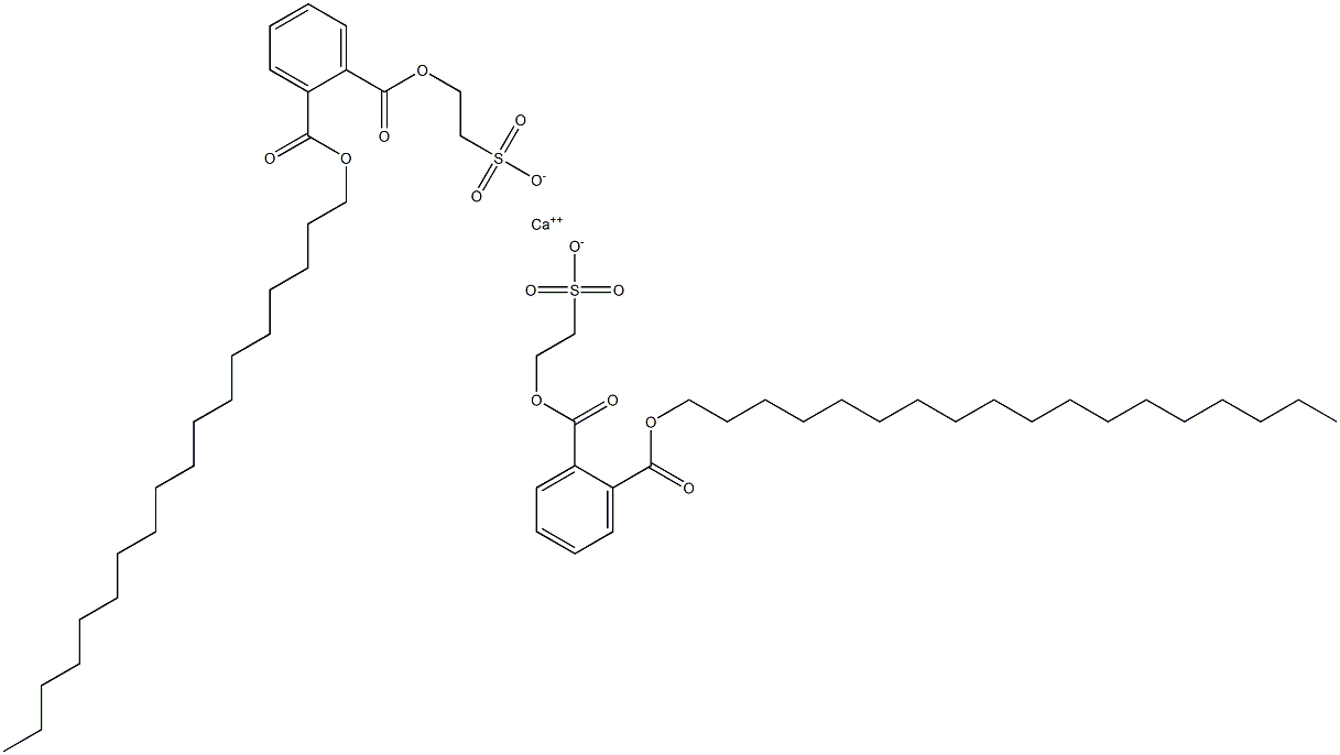 Bis[2-[(2-octadecyloxycarbonylphenyl)carbonyloxy]ethanesulfonic acid]calcium salt Struktur