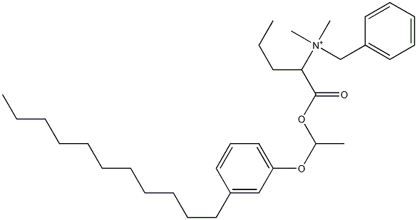 N,N-Dimethyl-N-benzyl-N-[1-[[1-(3-undecylphenyloxy)ethyl]oxycarbonyl]butyl]aminium Struktur