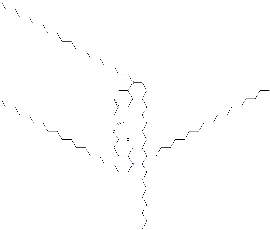 Bis[4-(dinonadecylamino)valeric acid]calcium salt Struktur