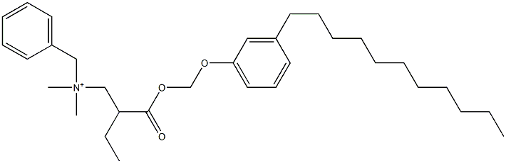 N,N-Dimethyl-N-benzyl-N-[2-[[(3-undecylphenyloxy)methyl]oxycarbonyl]butyl]aminium Struktur