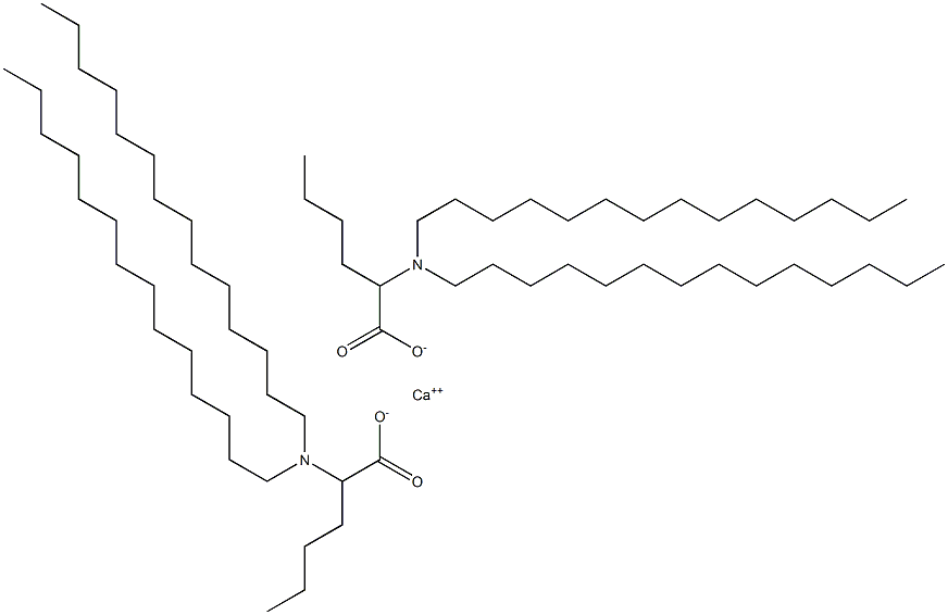 Bis[2-(ditetradecylamino)hexanoic acid]calcium salt Struktur