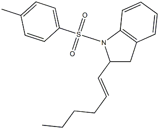 2,3-Dihydro-1-(4-methylphenylsulfonyl)-2-[(E)-1-hexenyl]-1H-indole Struktur