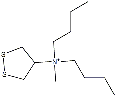 N,N-Dibutyl-N-(1,2-dithiolan-4-yl)methanaminium Struktur