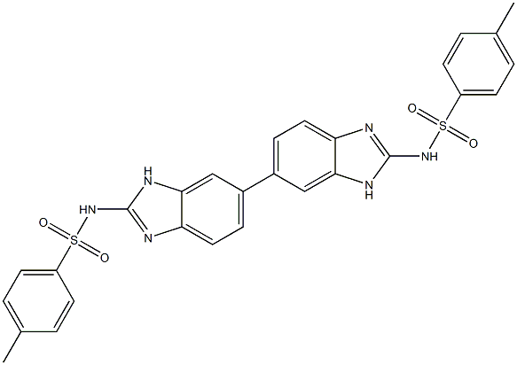 2,2'-Bis(4-methylphenylsulfonylamino)-6,6'-bi(1H-benzimidazole) Struktur