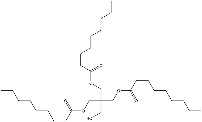 Dinonanoic acid 2-(hydroxymethyl)-2-[(nonanoyloxy)methyl]-1,3-propanediyl ester Struktur