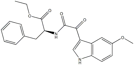 N-[[(5-Methoxy-1H-indol-3-yl)carbonyl]carbonyl]-L-phenylalanine ethyl ester Struktur